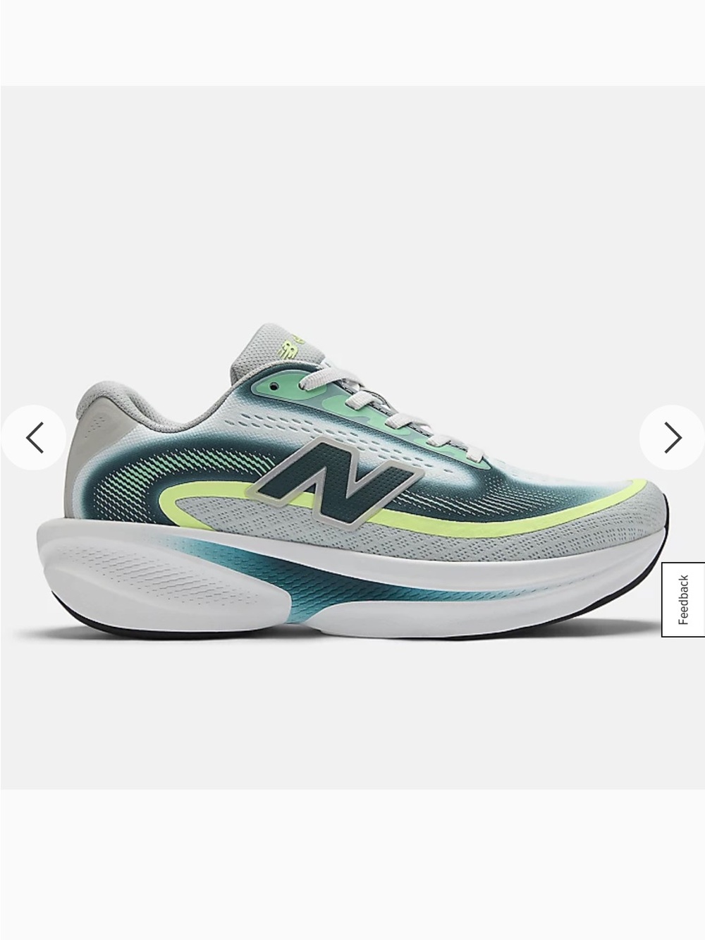 New Balance Elipse Running Shoe in Grey, Teal & Lime